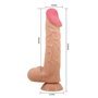 Controle remoto vibrador realista, dupla densidade e pele deslizante 24 cm
