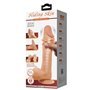 Controle remoto vibrador realista, dupla densidade e pele deslizante 24 cm