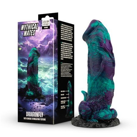 Vibrador Libélula Roxo e Verde 22,6 cm - 8,9