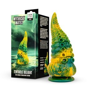Tentacle Delight Vibrador Verde e Amarelo 22,4 cm - 8,8