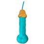 Vidro em formato de pênis azul 500 ml