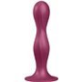 SATISFYER - DILDO DE SILICONE DUPLA BALL-R GARNET