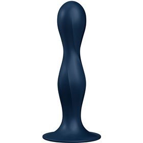 SATISFYER - DILDO DOUBLE BALL-R SILICONE AZUL