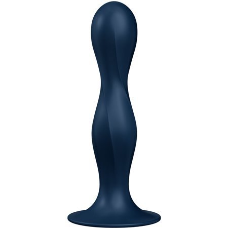 SATISFYER - DILDO DOUBLE BALL-R SILICONE AZUL