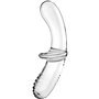 SATISFYER - DILDO DE CRISTAL DUPLO TRANSPARENTE