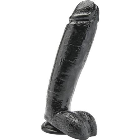 GET REAL - DILDO 25,5 CM COM BOLAS PRETO