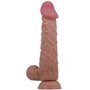 PRETTY LOVE - SÉRIE SLIDING SKIN DILDO REALÍSTICO COM VENTOSA DESLIZANTE PELE MARROM 24 CM