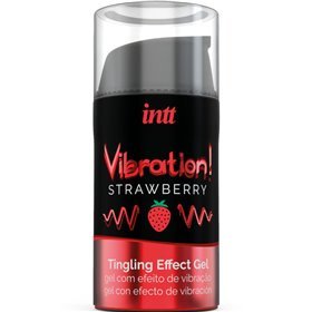 INTT - PODEROSO ESTIMULANTE ÍNTIMO GEL VIBRATÓRIO LÍQUIDO MORANGO 15 ML