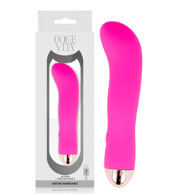 DOLCE VITA - VIBRADOR RECARREGÁVEL DUAS VELOCIDADES PINK 7