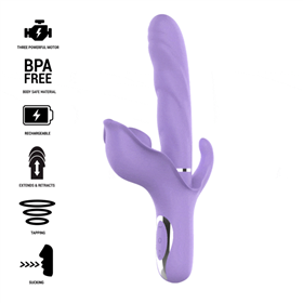 INTENSE - BILLIE MULTIFUNO VIBRADOR RECARREGVEL SUCO E PULSAO ROXO