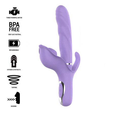 INTENSE - BILLIE MULTIFUNO VIBRADOR RECARREGVEL SUCO E PULSAO ROXO