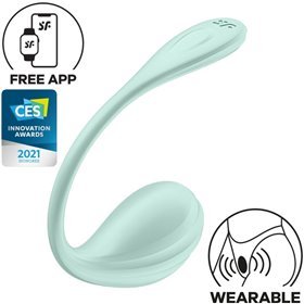 SATISFYER - ESTIMULADOR DE PÉTALA LISA G-POINT ÁGUA VERDE APLICATIVO GRATUITO