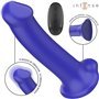 INTENSE - VICTORIA VIBRADOR COM VENTOSA 10 VIBRAÇÕES AZUL ESCURO CONTROLE REMOTO