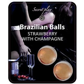 SECRETPLAY - CONJUNTO DE BOLAS BRASILEIRAS  MORANGO E CHAMPANHE