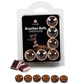 SECRETPLAY - CONJUNTO 6 BOLAS BRASILEIRAS DE CHOCOLATE