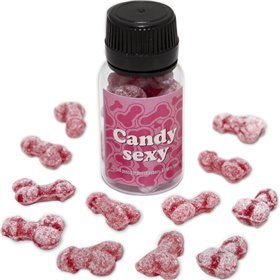 DIABLO PICANTE - FRASCO CANDY SEXY COM 12 GOMAS SABOR MORANGO-CEREJA