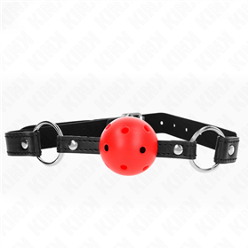 KINK - BOLA VERMELHA OCA DURO 4,5 CM GAG MODELO 1 63,5 X 2 CM