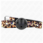 KINK - BOLA RESPIRÁVEL LEOPARDO 4,5 CM MORDAÇA 65 x 2,5 CM