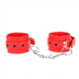 KINK - PULSO VERMELHO COM INSERÇÃO DE CORAÇÃO PRETO AJUSTÁVEL 21-28 CM X 5,5 CM