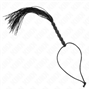 KINK - MINI CHICOTE DE SILICONE COM 6 CONTAS PRETAS 26 CM