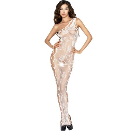 PASSION - MULHER BS036 BODYSTOCK BRANCO TAMANHO ÚNICO
