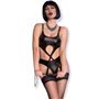 CHILIROSE - CR 4625 CONJUNTO QUATRO PEÇAS CROTCHLESS PRETO S