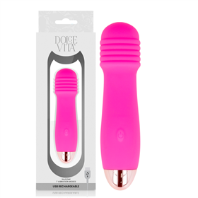 DOLCE VITA - VIBRADOR RECARREGÁVEL DE TRÊS VELOCIDADES PINK 7