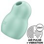 SATISFYER - PRO TO GO 1 ESTIMULADOR E VIBRADOR DE PULSO DE AR DUPLO VERDE