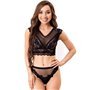 LIVCO CORSETTI FASHION - ELIN LC 20212 BRA + CALCINHA PRETO S/M