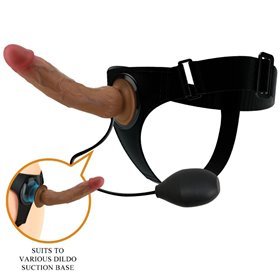 PRETTY LOVE - KYTON UNIVERSAL HARNESS BRIEFS COM DILDO SQUIRTING 19 CM MULATO