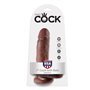 KING COCK - 7 DILDO CASTANHO COM BOLAS 17.8 CM