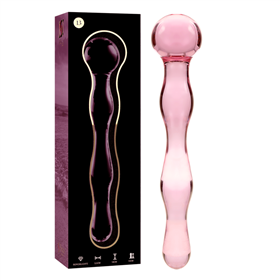 NEBULA SERIES BY IBIZA - MODELO 13 DILDO VIDRO BOROSILICADO ROSA 18 CM -O- 3.5 CM