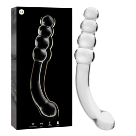 NEBULA SERIES BY IBIZA - MODELO 14 DILDO VIDRO BOROSILICADO TRANSPARENTE 18.5 CM -O- 3 CM