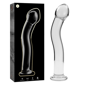 SÉRIE NEBULA BY IBIZA - MODELO 18 DILDO VIDRO BOROSILICADO TRANSPARENTE 18.5 CM -O- 3.5 CM