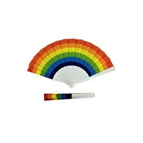 PRIDE - LEQUE DE MADEIRA COM BANDEIRA DE ARCO-ÍRIS