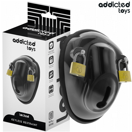 ADDICTED TOYS LOCKED - GAIOLA DE CONTENÇÃO SEM CHAVE PARA PÊNIS 11,5 CM