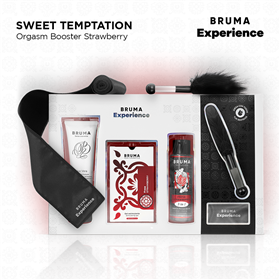 BRUMA XPERIENCE - KIT TENTAÇÃO DE MORANGO DOCE COM POTENCIALIZADOR DE ORGASMO
