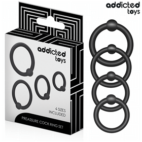 ADDICTED TOYS - CONJUNTO DE ANÉIS DE SILICONE DE PRESSÃO