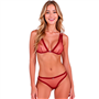 PASSION - CONJUNTO DE SUTIÃ + TANGA BELISSANA BURGUNDY P/M