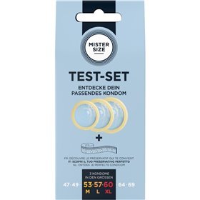 MISTER SIZE - KIT DE TESTE COM 3 CAMISINHAS DE TAMANHOS DIFERENTES + FITA MÉTRICA