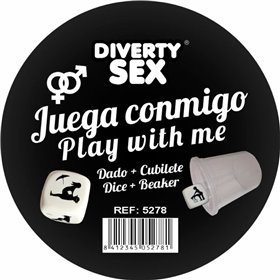 DIABLO PICANTE - DADO DURO BRANCO COM POSIÇÕES E CUBO