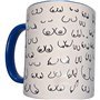 DIABLO PICANTE - CANECA PEITOS BRANCOS COM ALÇA AZUL 370 ML