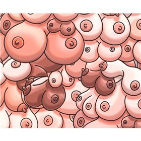 DIABLO PICANTE - MOUSE PAD COLORIDO COM DESIGN DE PEITOS