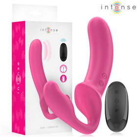 INTENSE - AMY VIBRADOR DUPLO 20 CM ROSA CONTROLE REMOTO