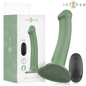 INTENSE - VIBRADOR BECCA COM VENTOSA 10 VIBRAÇÕES VERDE CONTROLE REMOTO