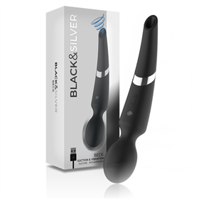 BLACK&SILVER - BECK WAND E VENTOSA 2 EM 1 SILICONE