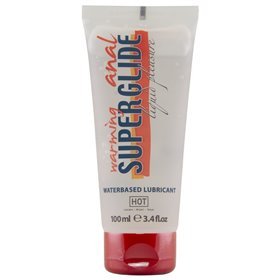 HOT - ANAL SUPERGLIDE LUBRIFICANTE AQUECEDOR LÍQUIDO À BASE DE ÁGUA 100 ML